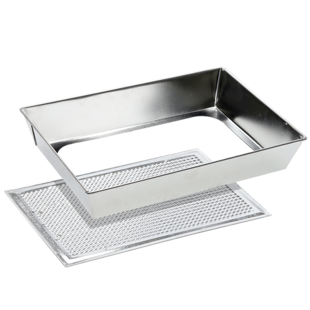 Plech o rozmeroch 36x24,5x6 cm s vyberateľným dnom *1265