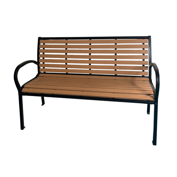 GARDEN BENCH 125 X 60 X 80 CM BROWN