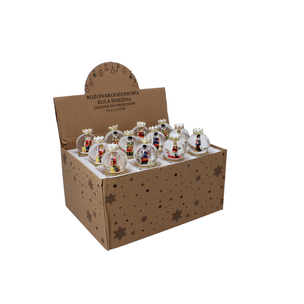 BOLUL DE ZĂPADĂ DE CRĂCIUN - CĂPCÂLĂ CA LA NUC 5,5 x 5 x 9 CM MIX DE MODELE disp=12buc *5683