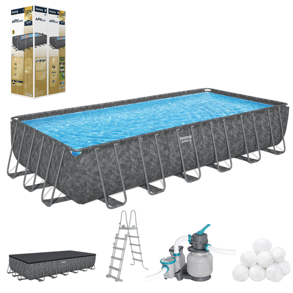 PANTEA RAME 7,32 X 3,66 X 1,32 M (POMPĂ CU SAND, scară, capac) 