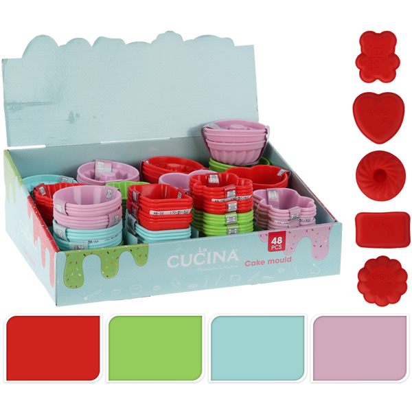 KPL. 3 FOREMEK SILIKONOWYCH MIX WZORÓW disp=48szt *5935