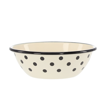 ENAMEL BOWL 0.6 L 16.5 CM CREAMY DOTS