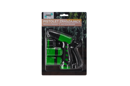 ADJUSTABLE GARDEN HOSE SPRAY NOZZLE WITH ACCESSORIES 