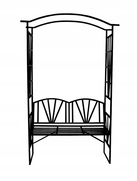 PERGOLA OGRODOWA Z ŁAWKĄ 114 x 45 x 208 CM *6085