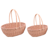 ZESTAW 2 KOSZYKÓW RATTANOWYCH Z UCHWYTEM – NATURALNY