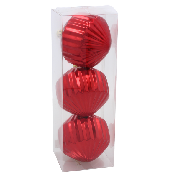 KPL. 3 BOMBEK 8 CM ČERVENÁ / ZLATÁ / STRIEBORNÁ *3818