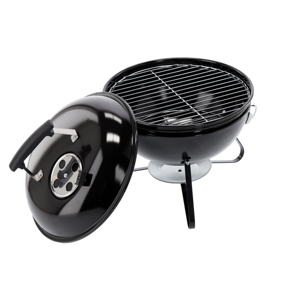 GRILL WĘGLOWY KULISTY NA NÓŻKACH Z POKRYWĄ 37 x 28/44 CM *0100