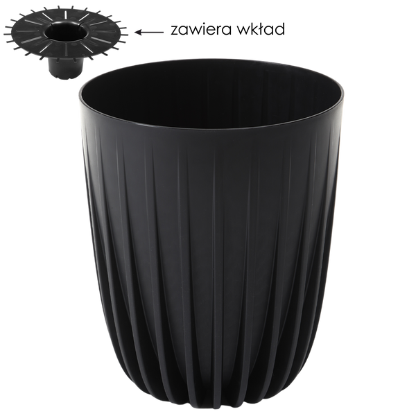 MIRA POT 300 MM ECO RECYCLED - BLACK