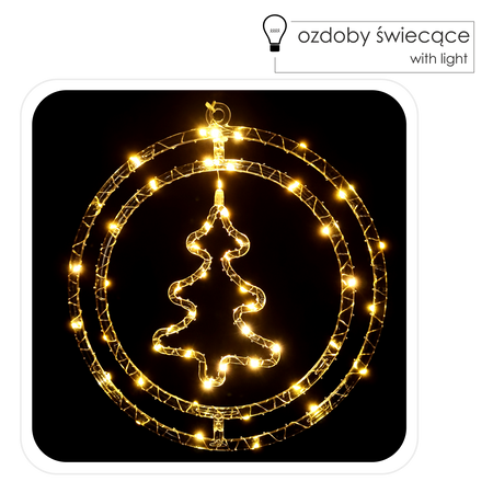 ŚWIĄTECZNA OZDOBA - CHOINKA MICRO LED 48L CIEPŁY BIAŁY NA BATERIE *1742