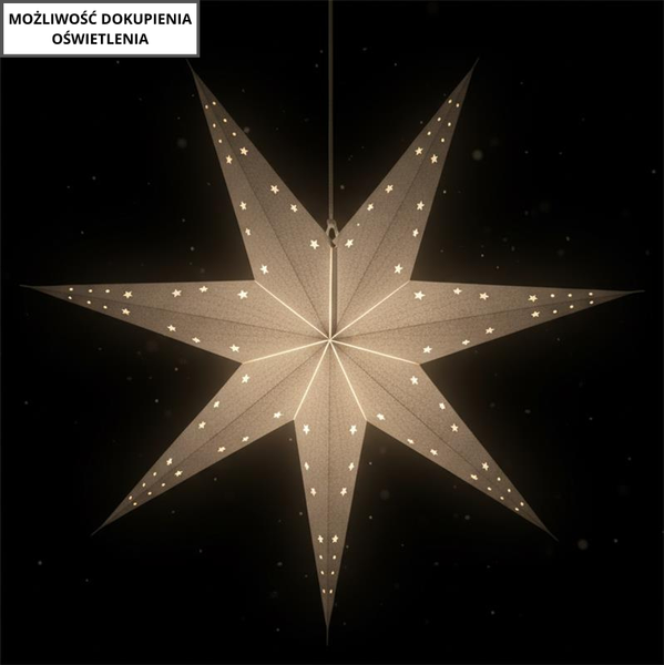 PAPER DECORATIVE STAR 60 CM GRAY WITH STARS