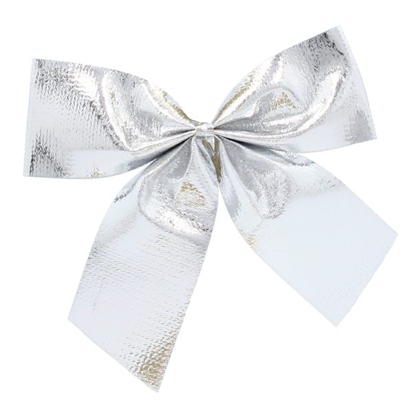SET OF 12 CHRISTMAS BOWS SILVER/RED-GOLD