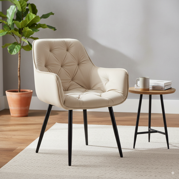 KRZESŁO WELUROWE BEŻOWE *6567