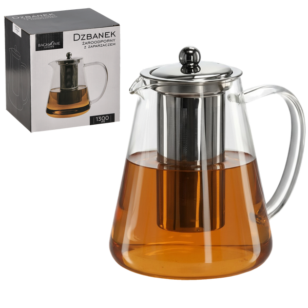 GLASS TEAPOT 1300 ML