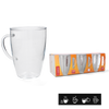 SET OF 6 0.25L HEAT-RESISTANT GLASS MUGS WITH HANDLE