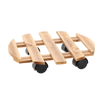 WOODEN POT STAND WITH WHEELS