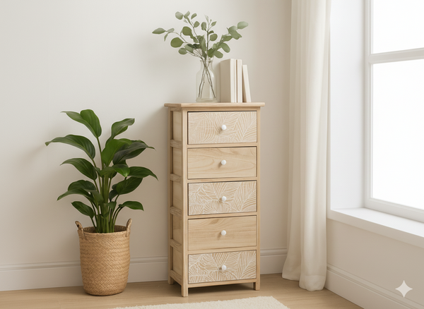 KOMODA Z 5 SZUFLADAMI LUIZA 40 x 29 x 90 CM *2688