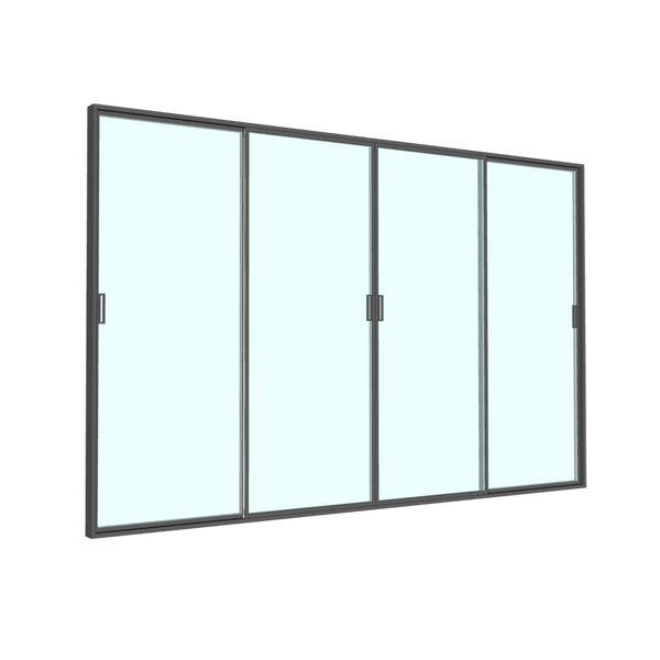 DRZWI SZKLANE PRZESUWNE DO PERGOLI ALUMINIOWEJ 4 M