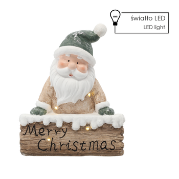 FIGURKA BOŽONÁRA - MIKULÁŠ "ŠŤASTNÉ A VESELÉ" 30 X 19 X 37 CM LED *1148