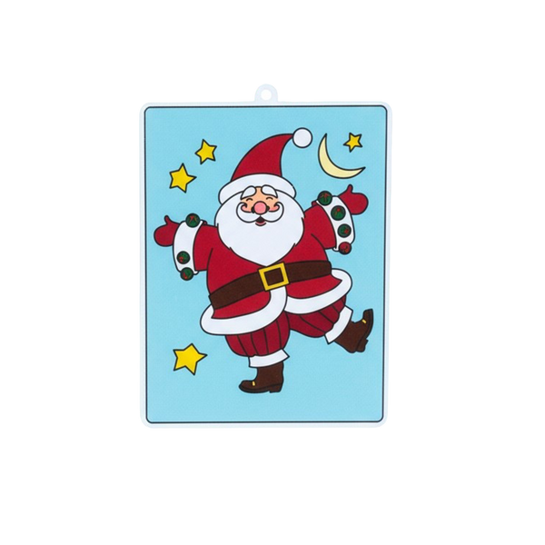 VÁNOČNÍ DEKORACE - MALOVACÍ VITRÁŽ "UDĚLEJ TO SÁM" S 6 BARVAMI MIX VZORŮ balení=12ks *7137