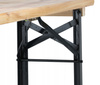 BEER TABLE SET - TABLE 220 x 50 x 77 cm + 2 BENCHES 220 x 25 x 47 cm - FOLDING *2829