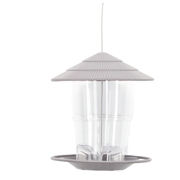 HANGING PLASTIC BIRD FEEDER 16.5 X 16.5 X 19 CM