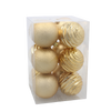 KPL. 12 BOMBS 8 CM RED / GOLD / SILVER *3757