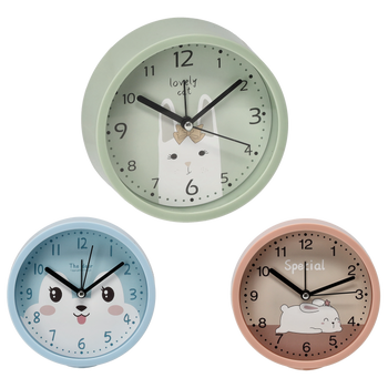 BUDZIK STOJĄCY OWALNY 13 x 13 x 4,4 CM MIX 3 WZORÓW *4641