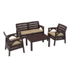 BROWN GARDEN FURNITURE SET "SANTANA" (2x CHAIR, 2-person BENCH) *8682