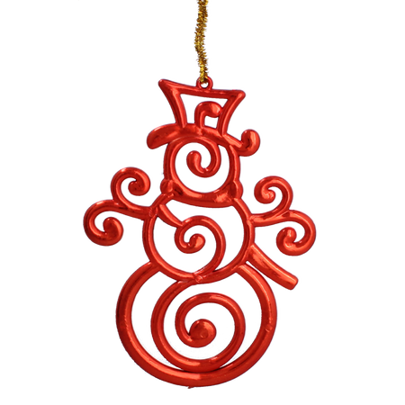 SET OF 3 CHRISTMAS TREE DECORATIONS ELK / SNOWFLAKE / SNOWMAN MIX