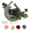 WREATH CH-27 (WIDTH 55 CM, HEIGHT 51 CM) SEMI-CIRCLE BASKET CHRYSANTHEMUM MIX COLOR