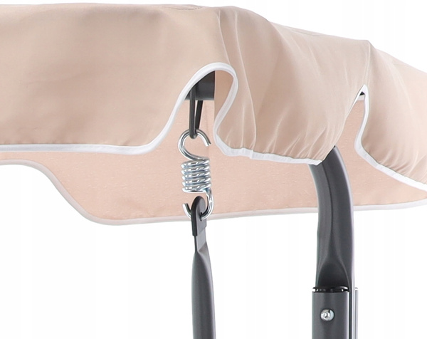 LEAGĂN DE GRĂDINĂ 170 x 110 x 153 CM BEJ ÎNTUNECAT FĂRĂ SUSȚINERE. CU SUPORTURI PENTRU CEAȘCĂ *0735