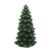 GREEN CHRISTMAS TREE CANDLE 9.5 X 9.5 16.5 CM