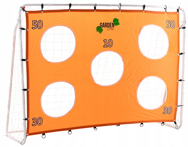 FUTBALOVÁ BRÁNA "CHAMPIONS" S MREŽOU A CIEĽOVOU PODLOŽKOU - 213 x 152 x 75 CM *3401