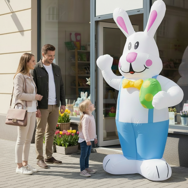 INFLATABLE BUNNY WITH EASTER EGG 180 CM LED