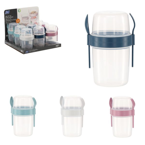 MUESLI CONTAINER 1100 ML WITH CUTLERY