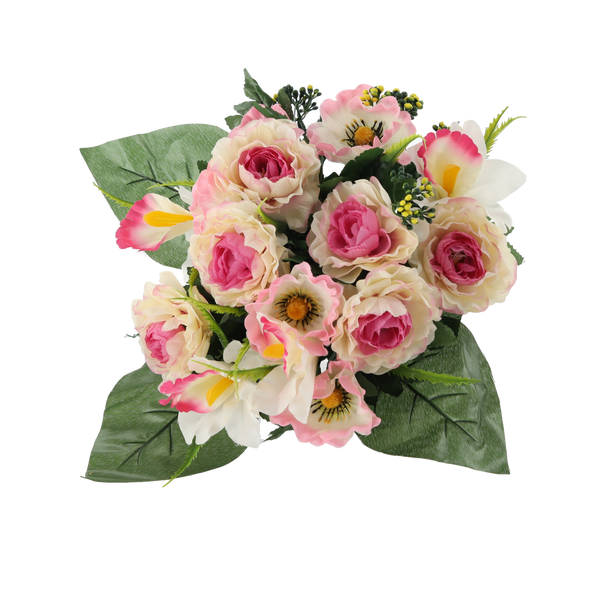 BUCURI ARTIFICIALE DE FLORI PIVNIȚĂ 25 x 32 x 32 CM MIX DE CULORI ambalaj=12 buc *2935