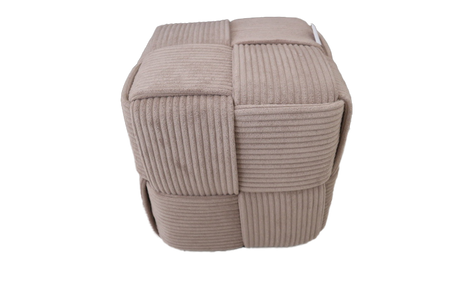 WOVEN CUBE POUF 40 X 40 X 40 CM GREY