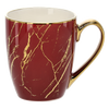 KUBEK PORCELANOWY 400 ML MARMUREK ZE ZŁOTEM MIX KOLOR opak=1szt *7956