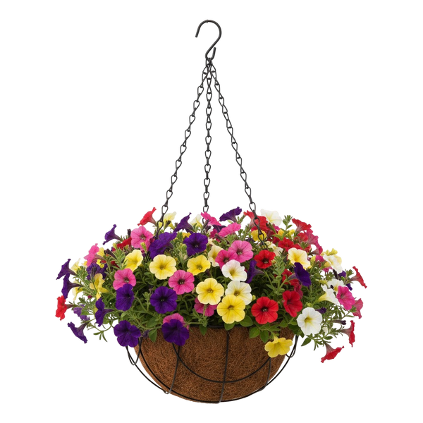 POT DE FLOARE PENDULAT CU INSERTIE DIN FIBRE DE COCOS 25,5 x 13 CM *5530