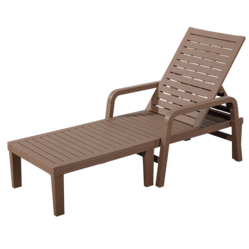 GARDEN LOUNGER 192x66x33 cm LIGHT BROWN*6416