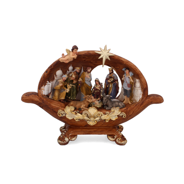 KRVÁCENÍ VÁNOČNÍ JESLIČKY 33,5 x 9,5 x 23 CM*1391