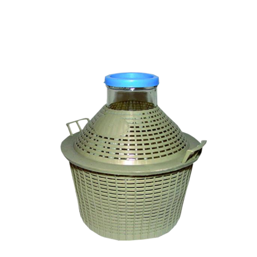 BALLOON 10L WITH WIDE NECK IN BASKET