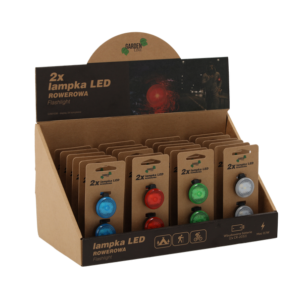 SET OF 2 LED BICYCLE LAMPS DISPLAY=24 SETS