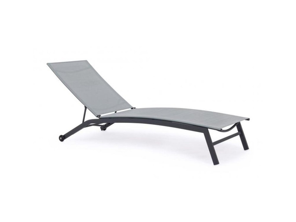 GARDEN LOUNGER 195X63X90CM GREY