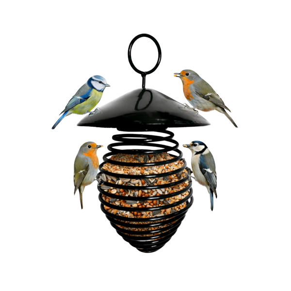 METAL BIRD FEEDER FOR FAT BALLS - OVAL