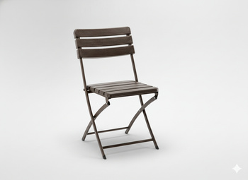 FOLDING GARDEN CHAIR 55 X 46 X 81 CM BROWN