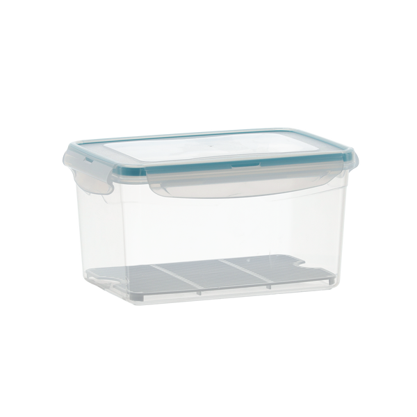 RECTANGULAR SAVER BOX CONTAINER 2.4L WITH DRAINER