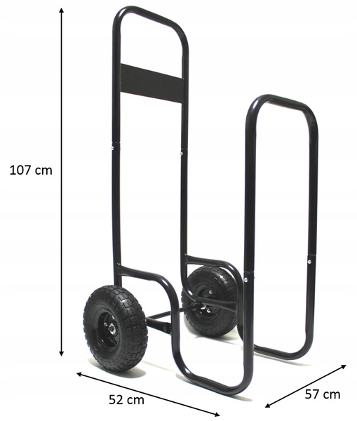 WÓZEK NA DREWNO KOMINKOWE - UDŹWIG: 60 KG