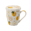 KUBEK PORCELANOWY Z ZAPARZACZEM I POKRYWKĄ 340 ML MIX OWOCOWYCH WZORÓW *1896