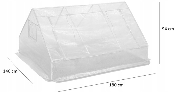 Small Green Garden Greenhouse 180 x 140 x H94 cm